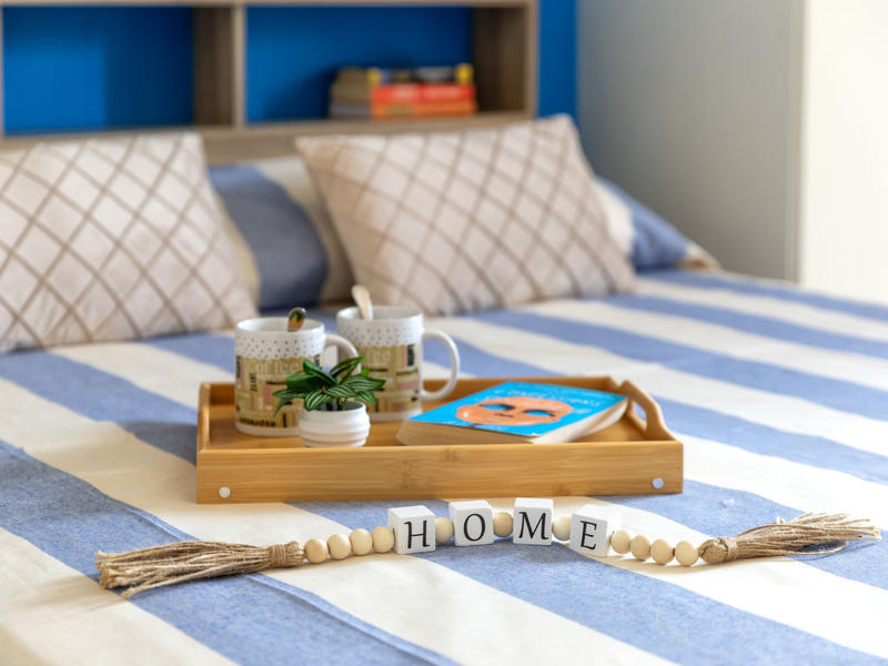 Vista accogliente della camera da letto